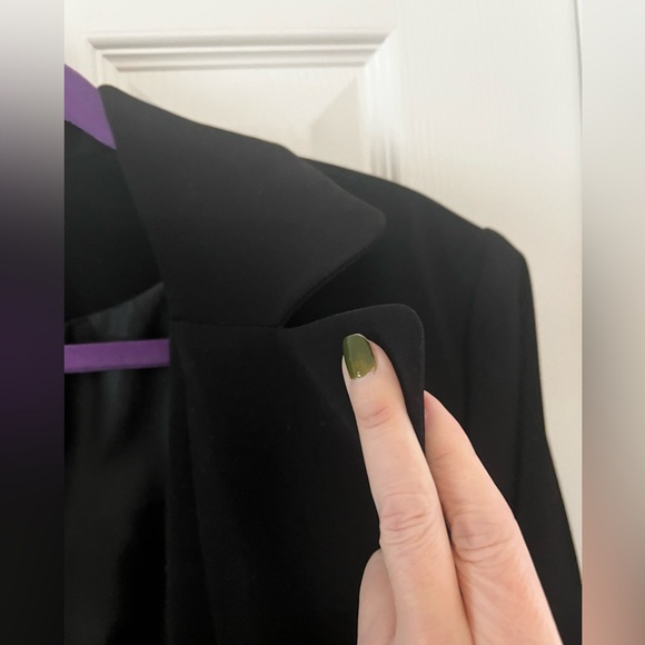 Gallery-Black, Single Breasted Button Down Water Repellent Maxi Trench Coat. - Picture 6 of 14